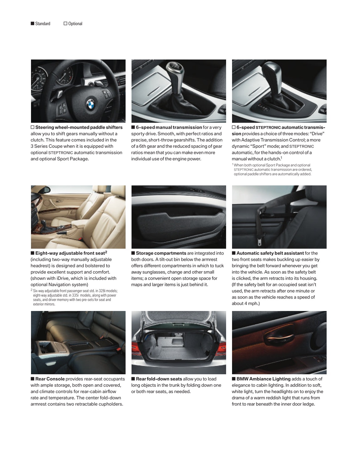 2009 BMW 3-Series Coupe Brochure Page 8